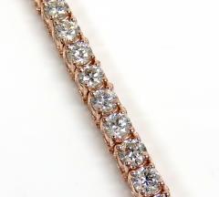14k gold 25 pointer vs diamond tennis bracelet 7 inch 10.80ct