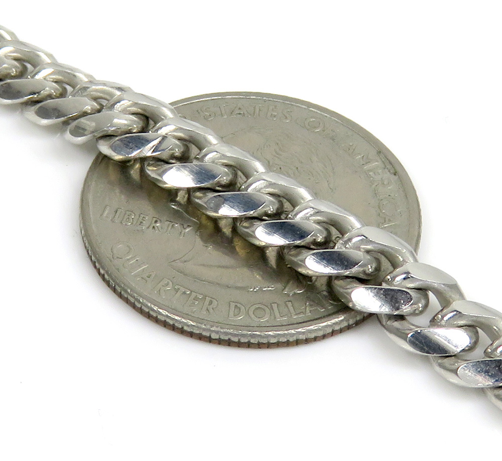 925 sterling silver miami link chain 18-30 inches 6mm
