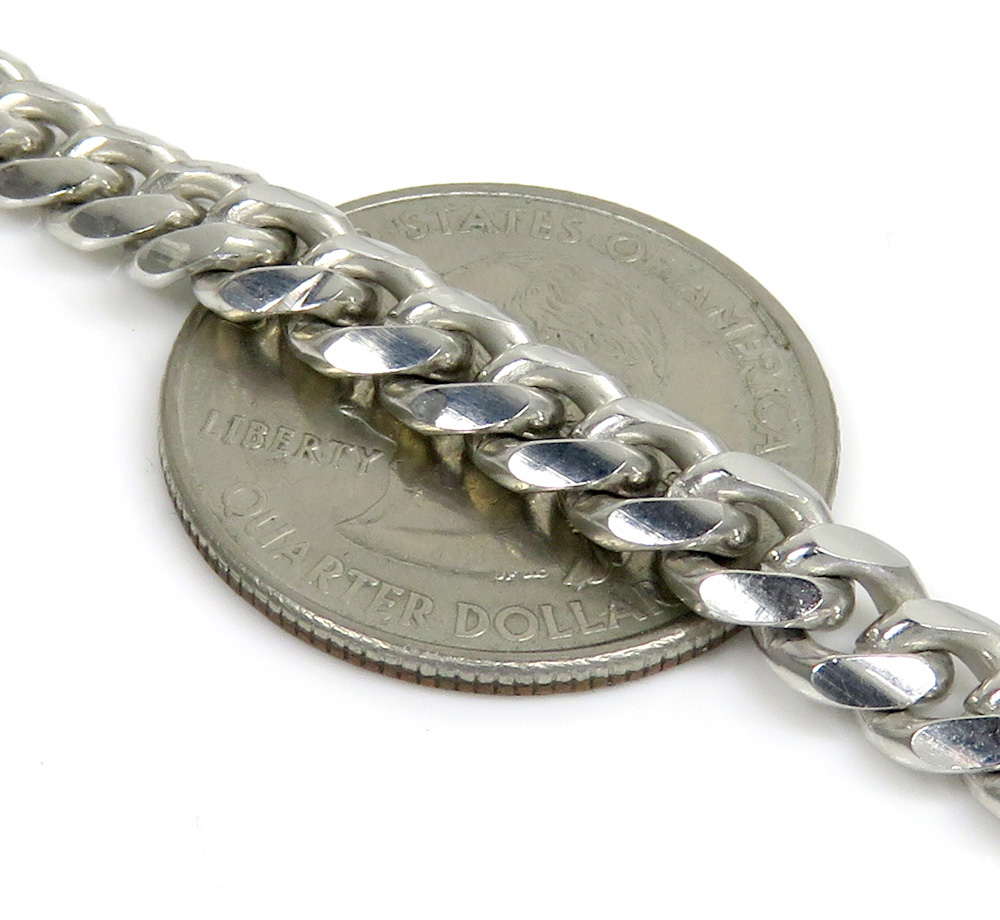 925 sterling silver miami link chain 18-30 inches 6mm - Image 2