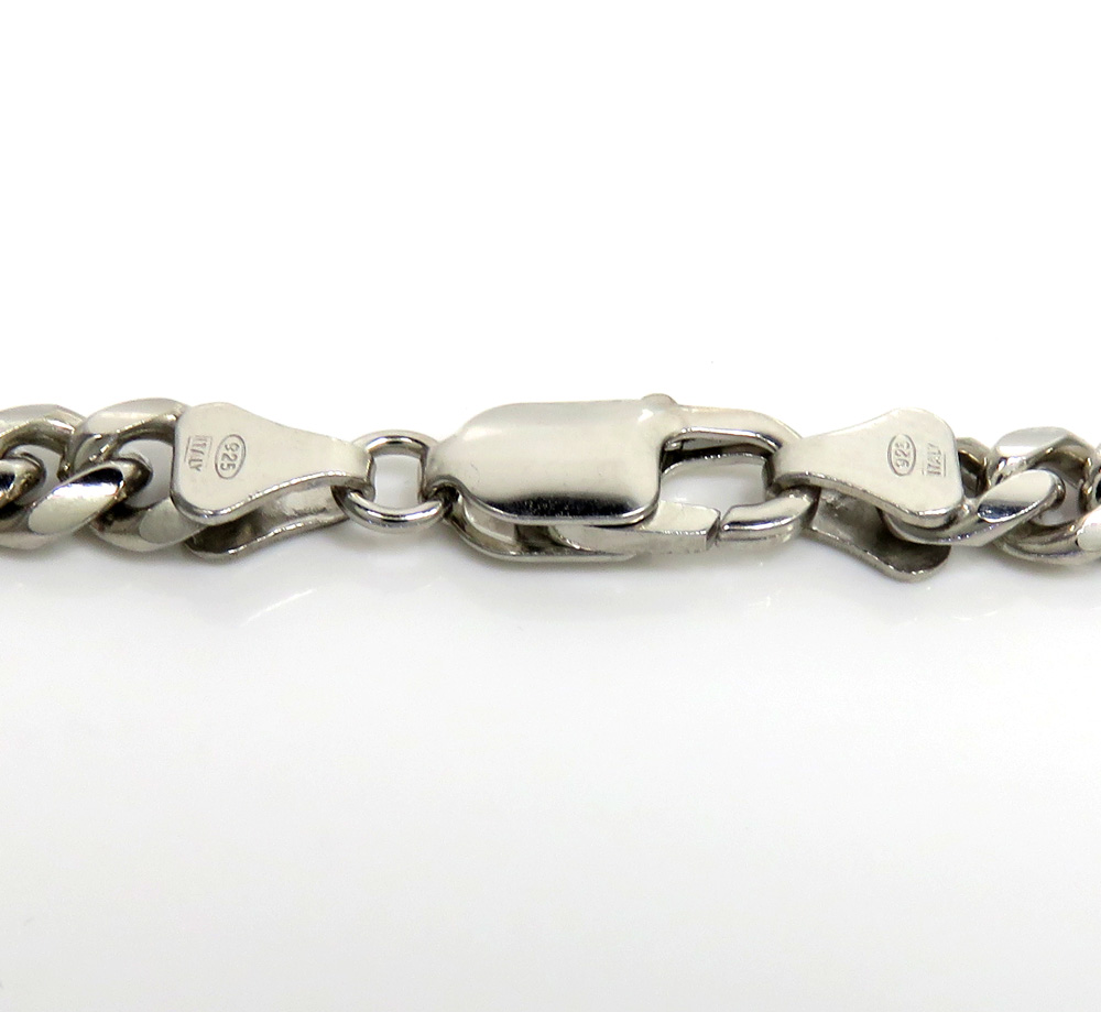925 sterling silver miami link chain 18-30 inches 6mm - Image 3