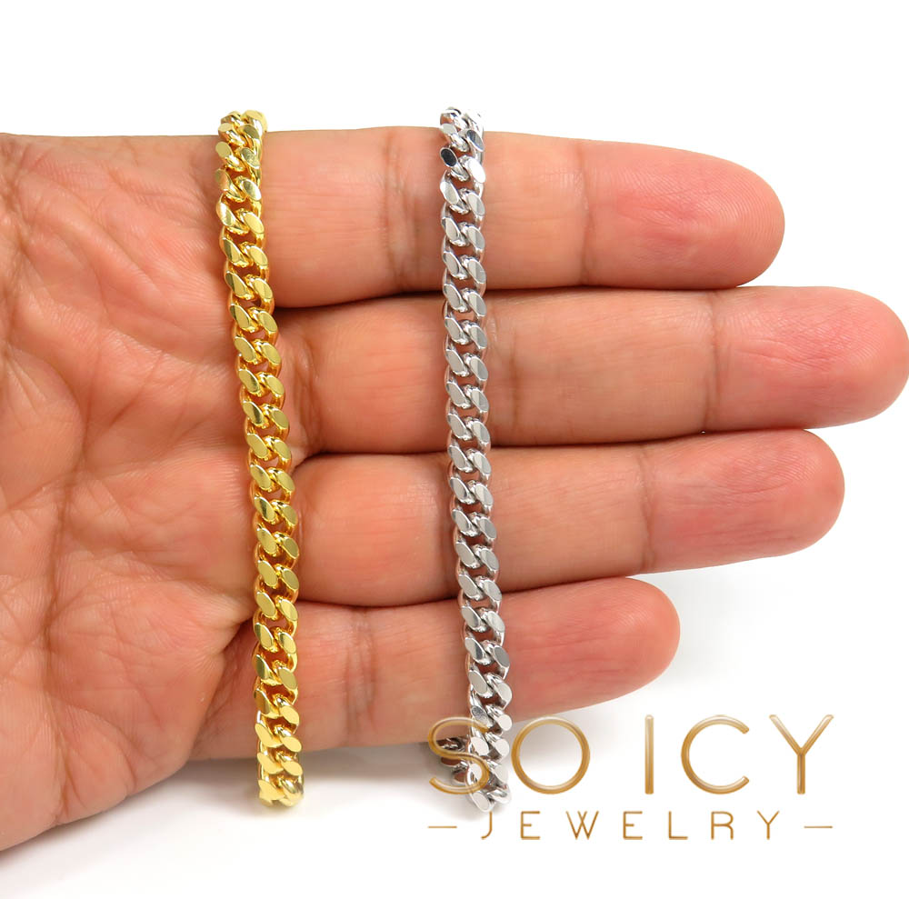 925 sterling silver miami link chain 18-30 inches 6mm - Image 6