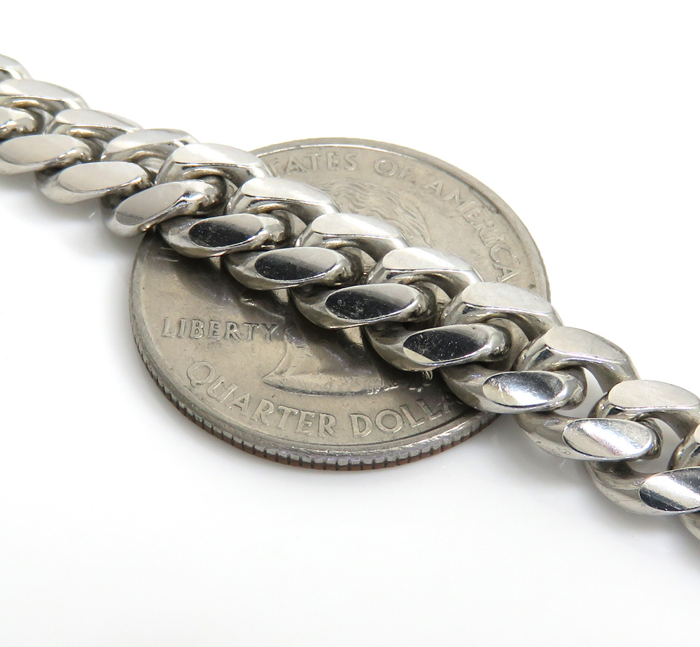 925 sterling silver miami link chain 20-26 inches 7.80mm
