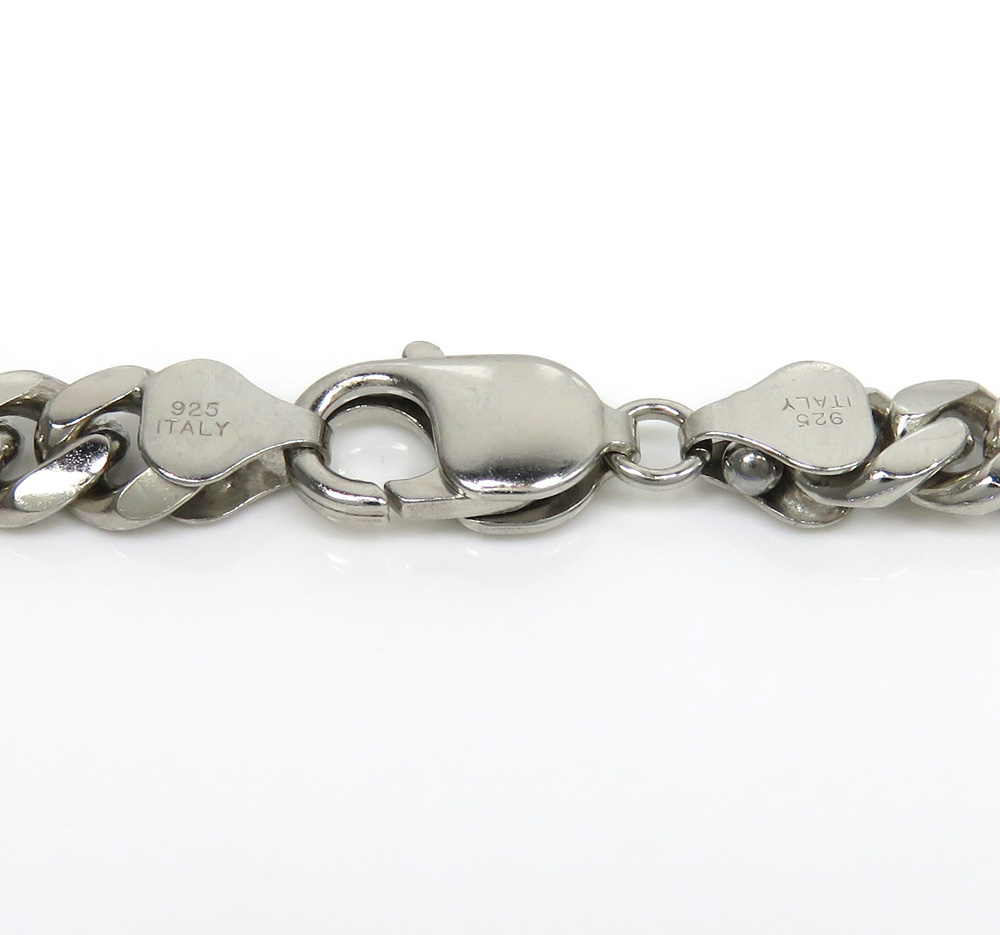 925 sterling silver miami link chain 20-26 inches 7.80mm