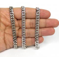 925 sterling silver miami link chain 20-26 inches 7.80mm
