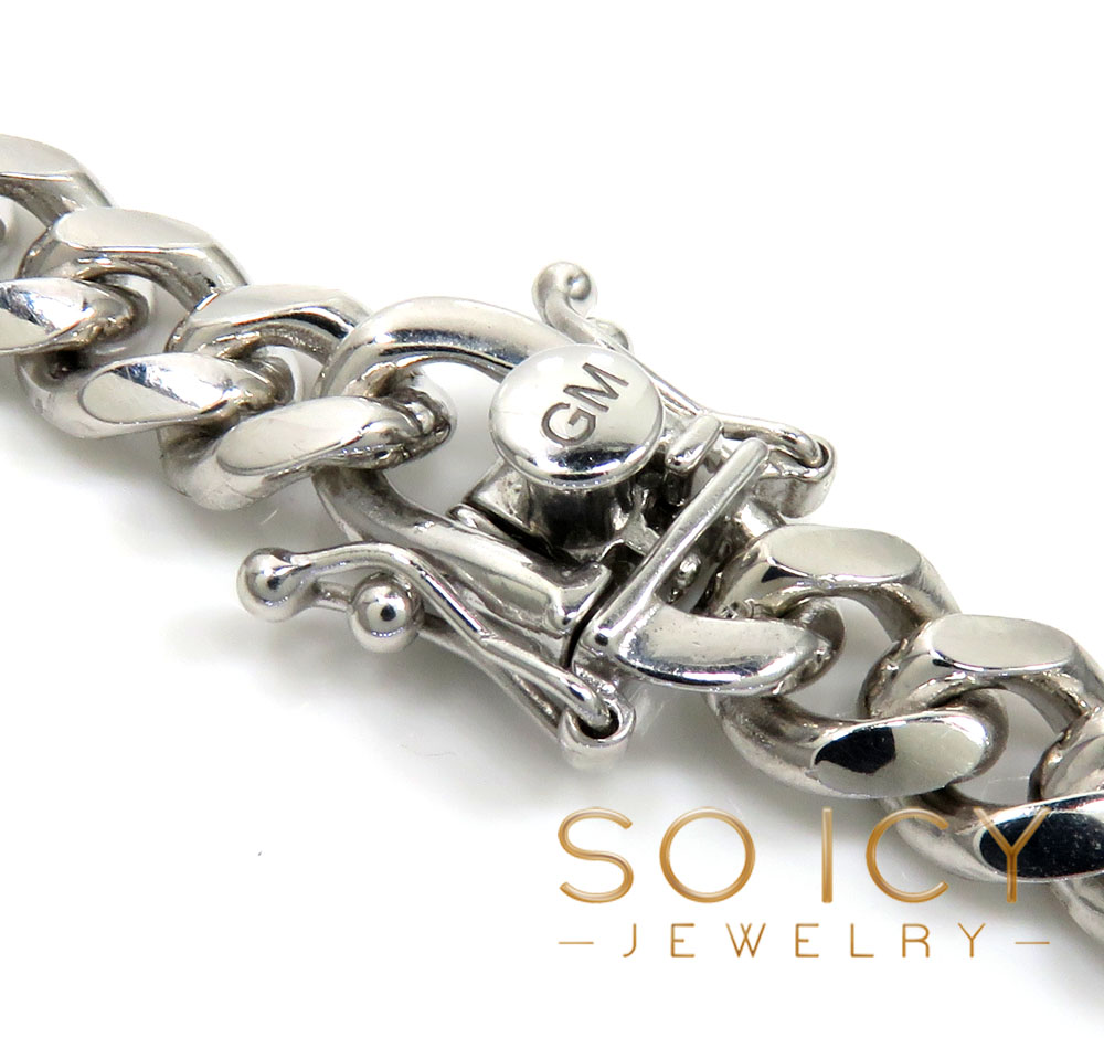 925 sterling silver miami link chain 20-24 inch 11.50mm