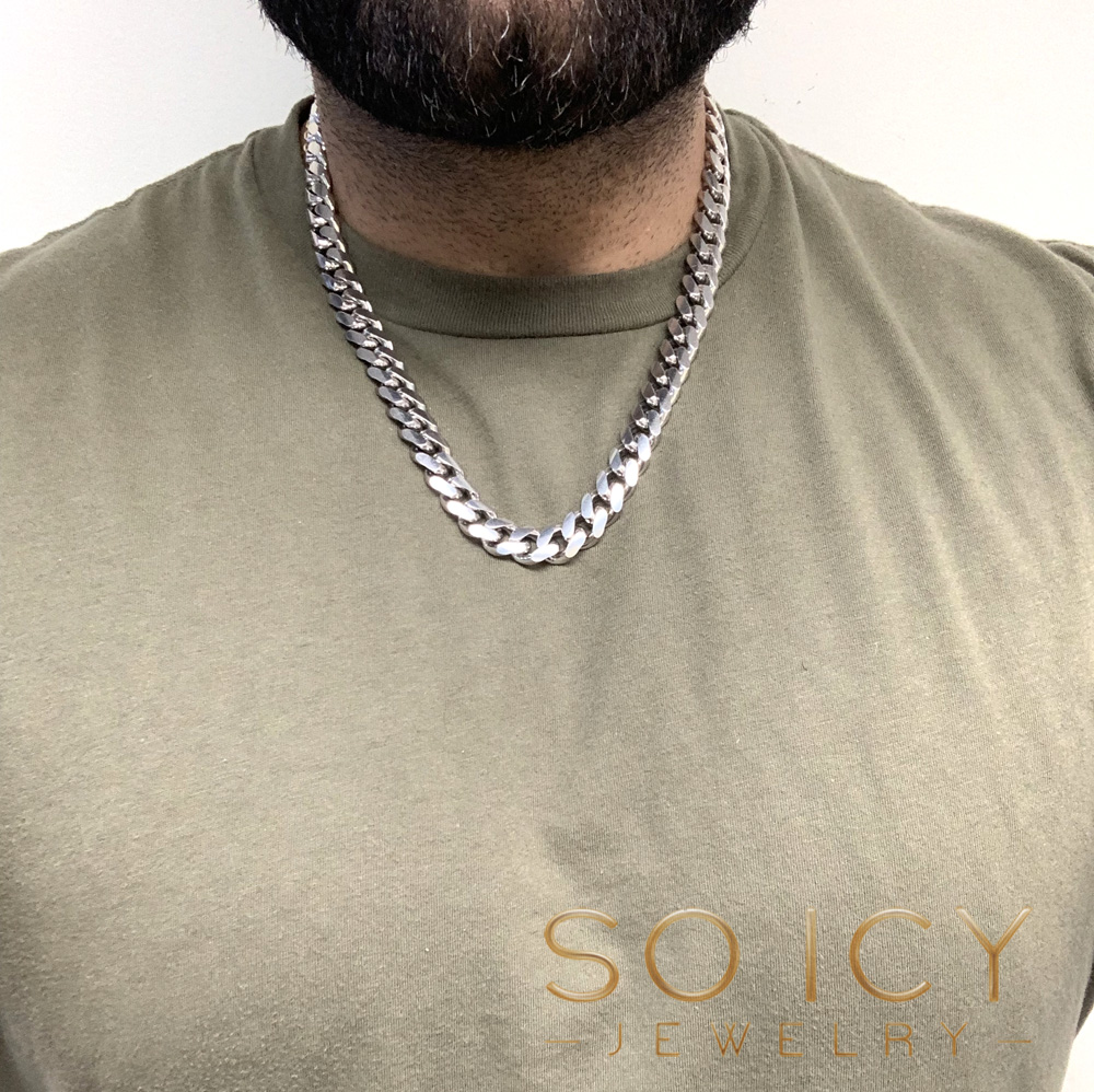 925 sterling silver miami link chain 20-24 inch 11.50mm - Image 6