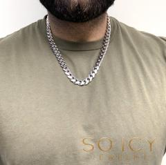 925 sterling silver miami link chain 20-24 inch 11.50mm