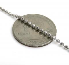 925 white sterling silver ball link chain 24-36 inch 2mm