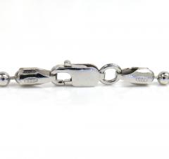 925 white sterling silver ball link chain 20-36 inch 2.50mm