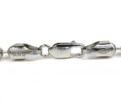 925 white sterling silver ball link chain 20-36 inch 4mm
