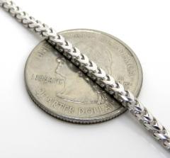 925 white sterling silver solid franco chain 16-30 inches 2.5mm