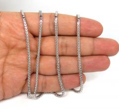 925 white sterling silver solid franco chain 20-30 inches 2.5mm