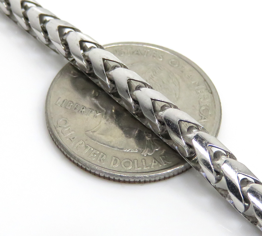 925 white sterling silver solid franco chain 18-28 inches 4.5mm - Image 2