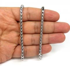925 white sterling silver solid franco chain 18-28 inches 4.5mm