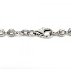 925 white sterling silver moon cut bead chain 18-24 inch 4mm