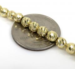 14k yellow gold diamond cut bead chain 16-24 inch 4.8mm