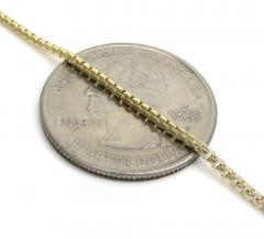 14k yellow gold skinny solid box link chain 16-24 inch 1.5mm