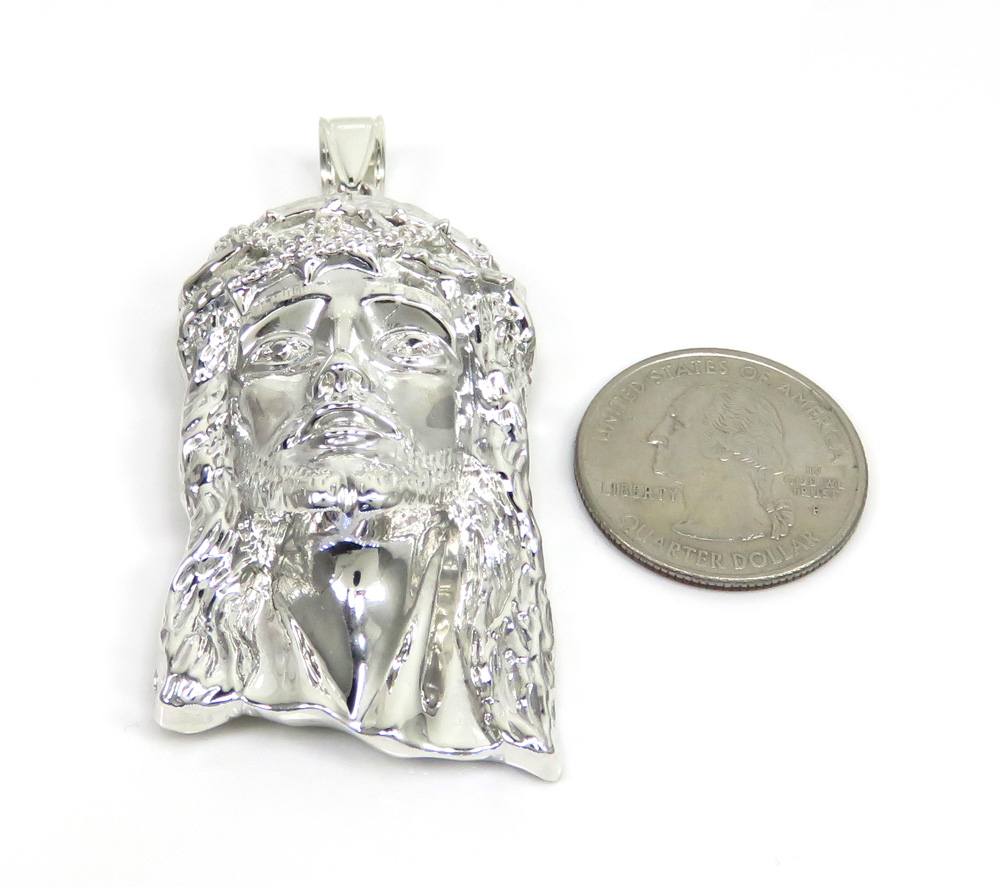 925 sterling silver large classic jesus pendant 