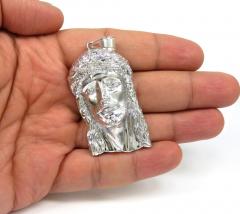 925 sterling silver large classic jesus pendant