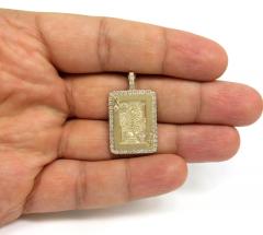 14k gold diamond king of spades pendant 0.75ct