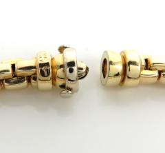 14k yellow gold box italy link bracelet 8.25 inch 6.8mm