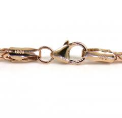 14k rose gold solid tight franco link chain 18-24 inches 2mm