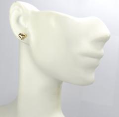 14k yellow gold mini heart earrings 