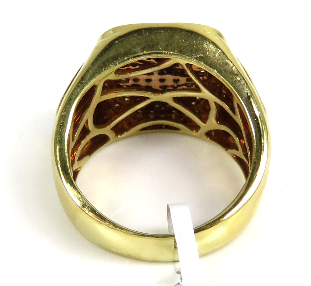 14k gold diamond dollar sign money ring 1.03ct - Image 4