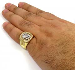 14k gold diamond dollar sign money ring 1.03ct
