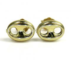 10k yellow gold medium puffed 6mm gucci hollow earrings