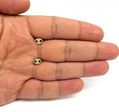 10k yellow gold medium puffed 6mm gucci hollow earrings