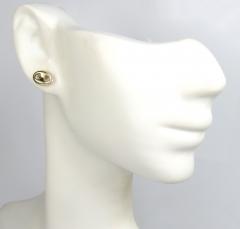10k yellow gold medium puffed 6mm gucci hollow earrings