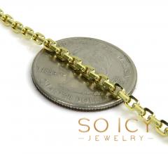 10k yellow gold hollow beveled edge cable chain 22-24 inches 2.70mm