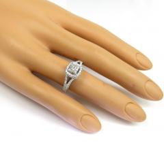18k white gold gia certified princess cut diamond engagement ring 1.26ct