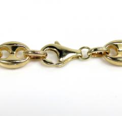 14k yellow gold hollow gucci puffed link bracelet 8mm 8