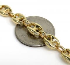 14k yellow gold hollow gucci puffed link bracelet 8mm 8
