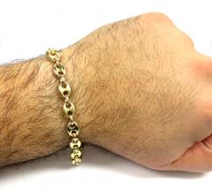 14k yellow gold hollow gucci puffed link bracelet 8mm 8