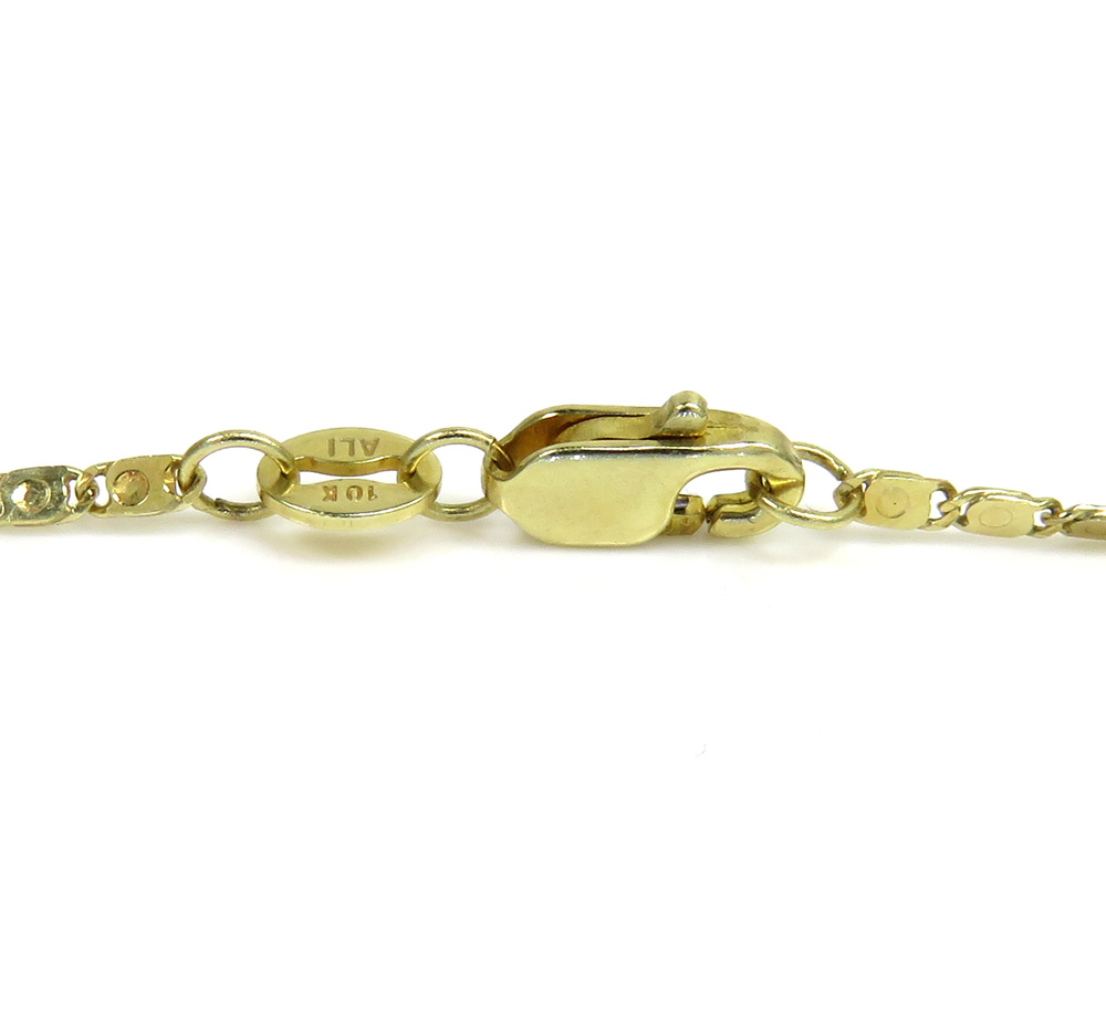 10k yellow gold solid fancy skinny mariner link chain 22-24 inch 1.50mm