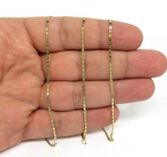 10k yellow gold solid fancy skinny mariner link chain 22-24 inch 1.50mm