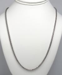 14k white gold solid wheat franco chain 30 inch 3mm