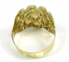 10k yellow gold rounded nugget ring 
