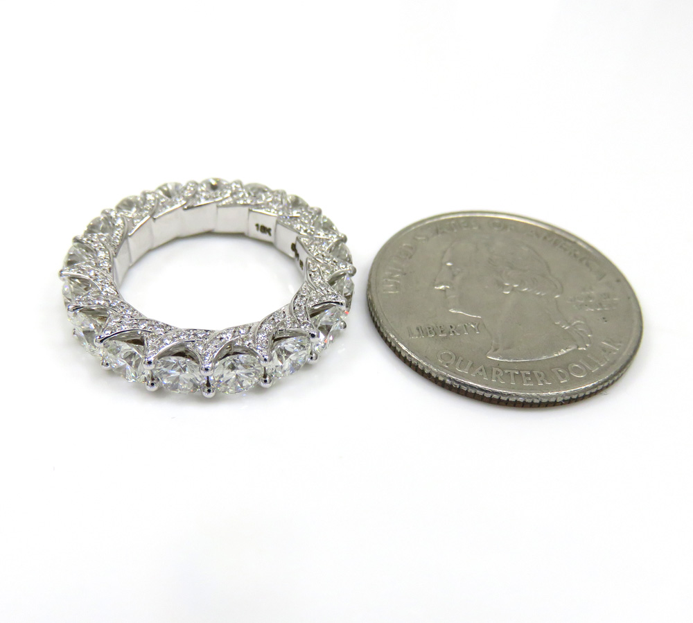 18k gold vs 360 diamond eternity ring 5.51ct 