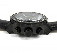 Techno com kc black diamond carbon fiber watch 3.50ct
