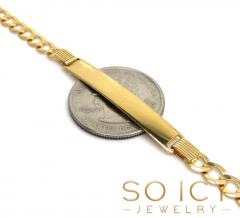 10k yellow gold cuban id bracelet 8.25 inch 5mm 