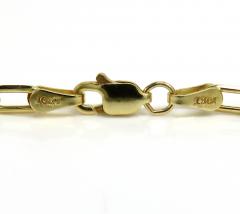 10k yellow gold hollow paper clip chain 16-18 inch 3mm