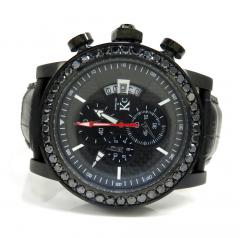 Techno com kc black diamond carbon fiber watch 4.00ct