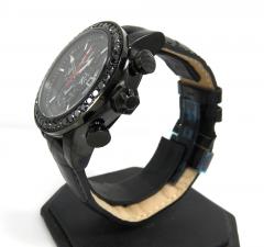 Techno com kc black diamond carbon fiber watch 4.00ct