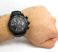 Techno com kc black diamond carbon fiber watch 4.00ct