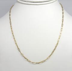 10k yellow gold solid paper clip chain 16-18 inch 2mm