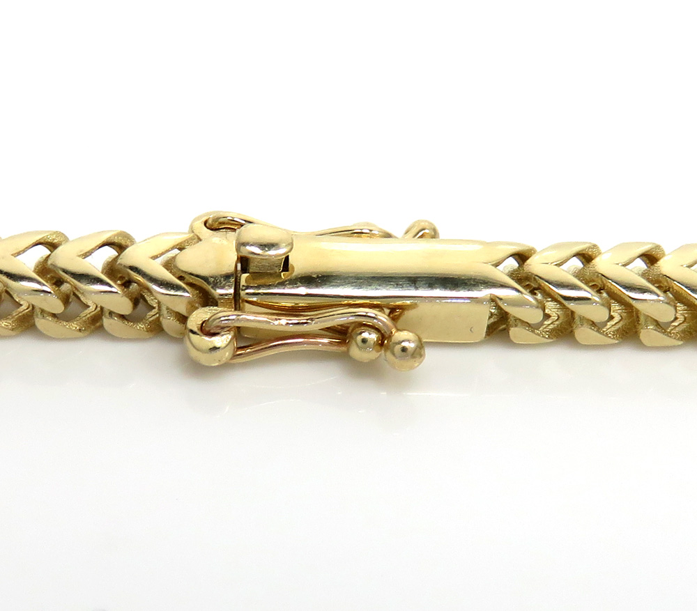 14k yellow gold semi hollow box franco chain 20-22 inch 3.70mm - Image 3